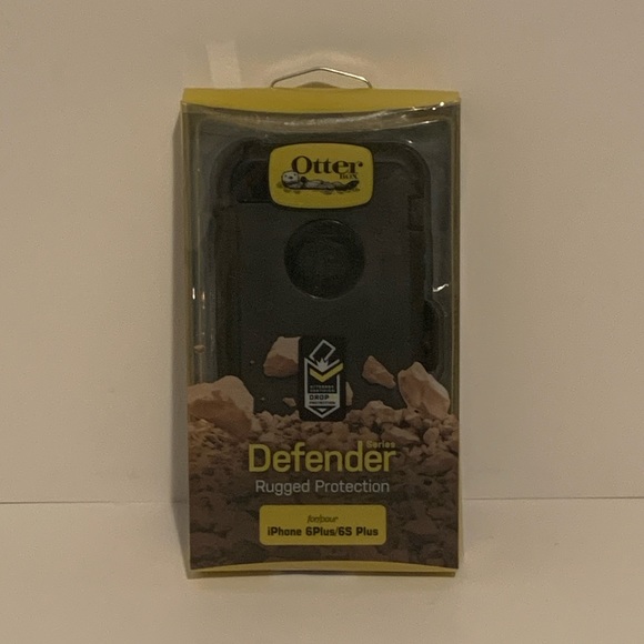 🦦[BRAND NEW] OTTERBOX DEFENDER SERIES BLACK IPHONE 6 PLUS/6S PLUS CASE WITH CLIP - Picture 1 of 6